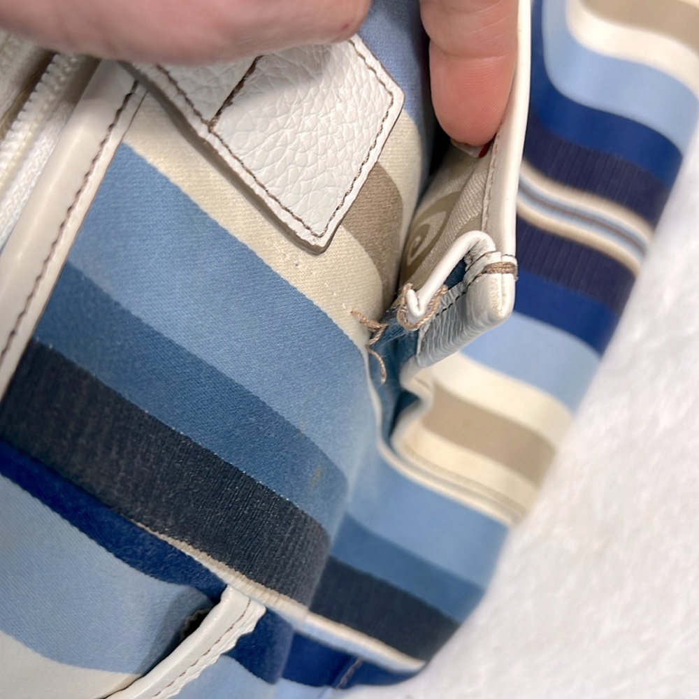 Brighton Cruz Nave/Blue/Tan/Cream Tote Bag - Picture 15 of 16